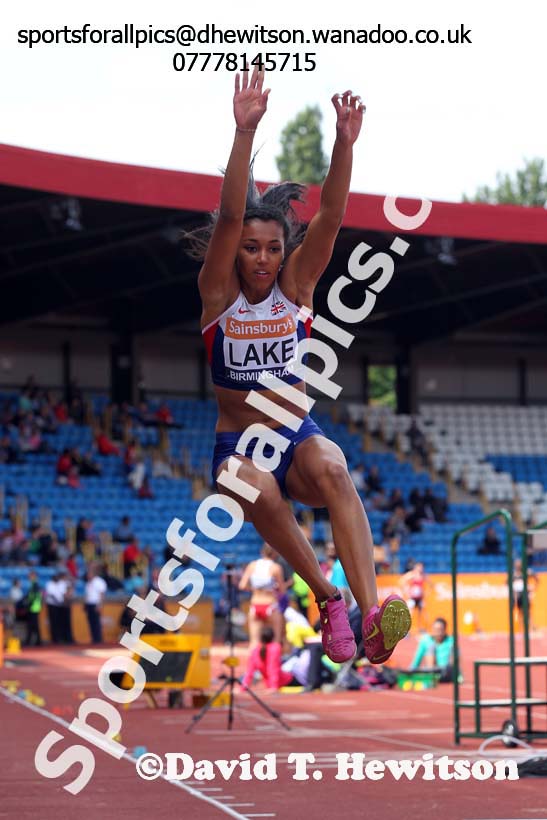 Morgan Lake (WSE) long jump, 2014 Sainsbury's British Championships. Photo: David T. Hewitson/Sports for All Pics